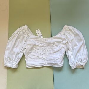 Abercrombie White Off-Shoulder Women's Top